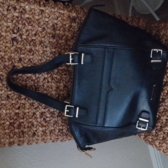 Jack French London Pebbled Leather Double Handle Zip Top Bag - Picture 7 of 12